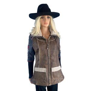 NWT Kuhl Women's LARGE Dani Sherpa Vest Brown MSRP$219 New